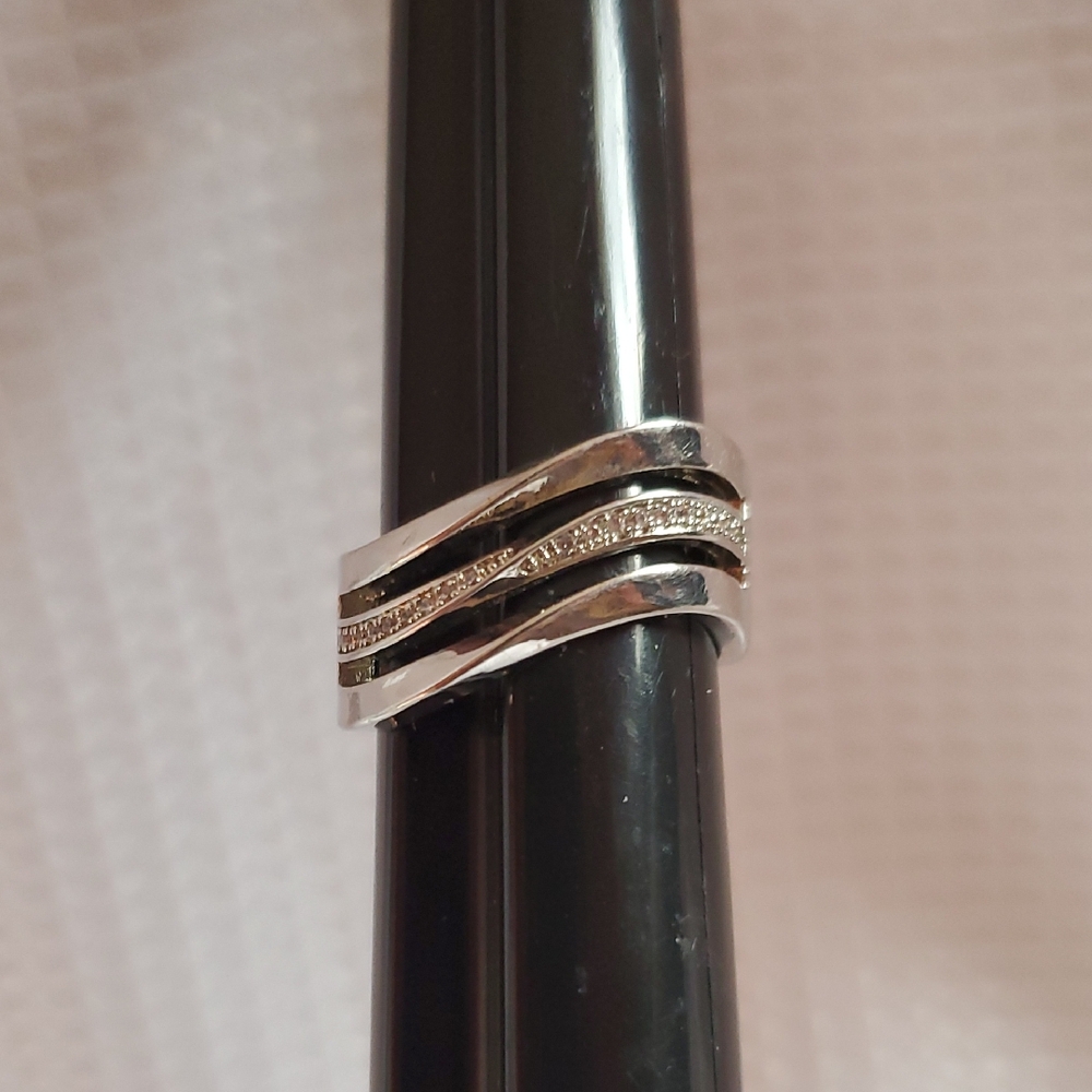 925 Silver Rhinestone Women's Ring